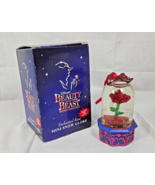 Vintage Disney&#39;s Beauty and the Beast Enchanted Rose Mini Snow Globe in ... - $24.99