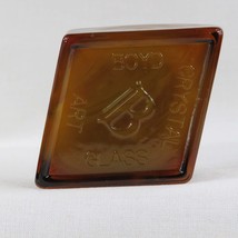 Boyd Crystal Art Glass Diamond B Logo Paperweight #12 Peanut Butter, Cho... - $40.00