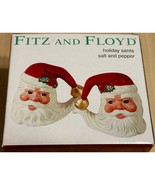 Fitz &amp; Floyd Christmas Holiday Santa Salt &amp; Pepper Shakers NIB NOS 2003 - £15.63 GBP