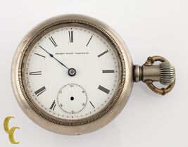 Silverode Antique Elgin Open Face Pocket Watch Gr 6 18S 7-Jewel 1884 - $259.97