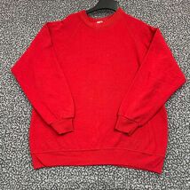 Vintage Jerzees Sweatshirt Men 2X Red Blank Pullover Long Sleeve Crew Neck - $345.09 MXN
