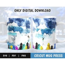 Cricut Mug Press Svg, Mug Wrap Sublimation, Mug Wrap Svg, Coffee Mug SVG - £3.09 GBP