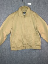 Men&#39;s IZOD Lacoste Tan Brown Jacket zip up Size Large  - £15.52 GBP