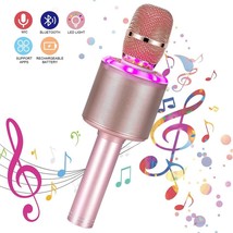 Wireless Karaoke Microphone,4 in1 Hand held Portable Speaker Karaoke (Ro... - $18.37