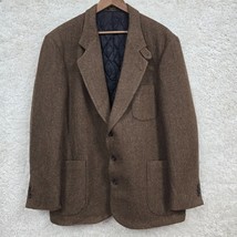 L.L Bean Tweed Sport Coat Men Large Brown Blazer Thinsulate 3M Herrringb... - $148.45