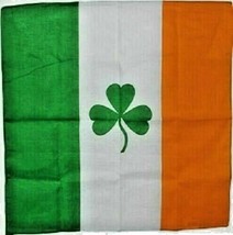 6 Pack Ireland Shamrock St Pattys Day Flag 100% Cotton Bandana 22&quot;X22&quot; B... - £28.46 GBP
