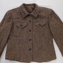 Vintage Bentley Arbuckle Women's 6 Brown 5-Button Lamb Wool Blend Blazer Jacket  image 11