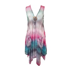 Womens Beach Cover Up Dress Plus Size 3XL Sleeveless Pockets Paradise US... - $9.94