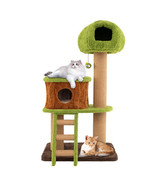 Cute Cat Tree for Indoor Cats with Mushroom-shaped Nest Condo and Climbi... - $377.47 CAD