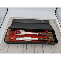 Vintage Warco Schwans Set of 2 Carving Knife Meat Fork Stainless Steel i... - $24.98