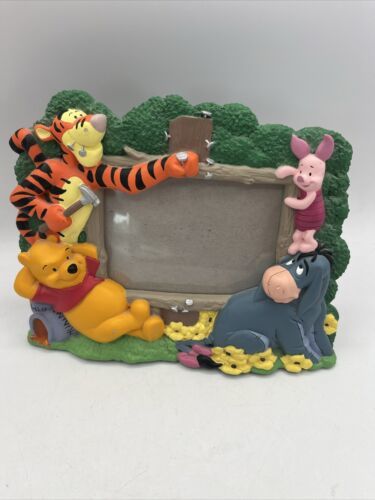 Vintage Disney Winnie The Pooh 3D Photo Picture Frame Tigger Piglet Eeyore Resin - $19.25