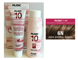 Rusk in 10 Permanent Cream Color -  6N Dark Natural Blonde kit (Retail $10.50)