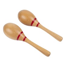 Maracas For Adults,Wooden Hand Percussion Rattles Sand Hammer Music Instrument W - £31.59 GBP