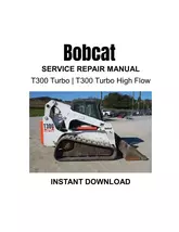 Bobcat T300 | T300 Turbo | T300 Turbo High Flow Skid Steer Service Repai... - €6,94 EUR