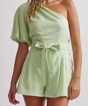 Entro one shoulder romper in Muted Mint - size L - $41.58