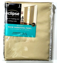 Eclipse Rod Pocket Room Darkening Panel Thermapanel Taupe 40x84in Block Light - $27.99