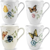 Lenox Butterfly Meadow 12oz Mugs, Assorted Set of 4 - £56.01 GBP