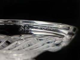 Lalique  Koi Fish Crystal  Ashtray  Signed Authentic 6" Diameter image 12