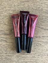 3 x L&#39;oreal Infallible Paints Metallic Lip Color NEW* assorted colors Lot of 3 - £12.82 GBP