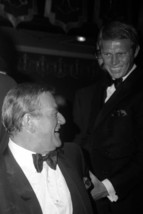 John Wayne Steve McQueen Joking Around Candid 1960&#39;S Rare Image 24x18 Po... - $23.99