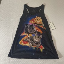 X Generation  Cat Women&#39;s Tank Top Black Multicolor Sz Small - £11.26 GBP