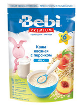 Bebi Flakes Oat with MILK &amp; PEACH Premium 200gr Baby Food From 6 Months Cereal - £7.77 GBP