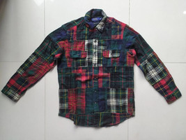 Polo Ralph Lauren plaid patchwork men shirt $275 FREE WORLDWIDE SHIPPING - £118.33 GBP