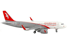 Airbus A320 Commercial Aircraft Air Arabia White Gray w Red Tail 1/400 Diecast M - £43.85 GBP