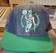 Vintage 90&#39;s Boston Celtics Starter Snapback Hat Made in The USA - £22.99 GBP