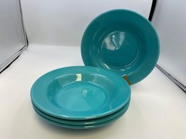 Set of 4 Vintage COORS China California Turquoise Soup Bowls - £64.45 GBP