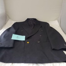 Pierre Balmain Charcoal Wool Black Blazer Suit Jacket Sport Coat 38L - £23.19 GBP