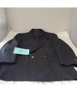 Pierre Balmain Charcoal Wool Black Blazer Suit Jacket Sport Coat 38L - £23.25 GBP