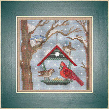 DIY Mill Hill Bird Feeder Cardinal Christmas Counted Cross Stitch Kit - £16.78 GBP