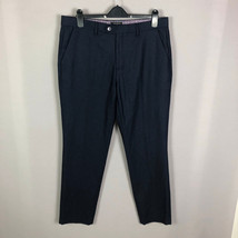 Ted Baker Navy Austro Wool Blend Regular Fit Trousers Pants Size 38R $225 - $65.00