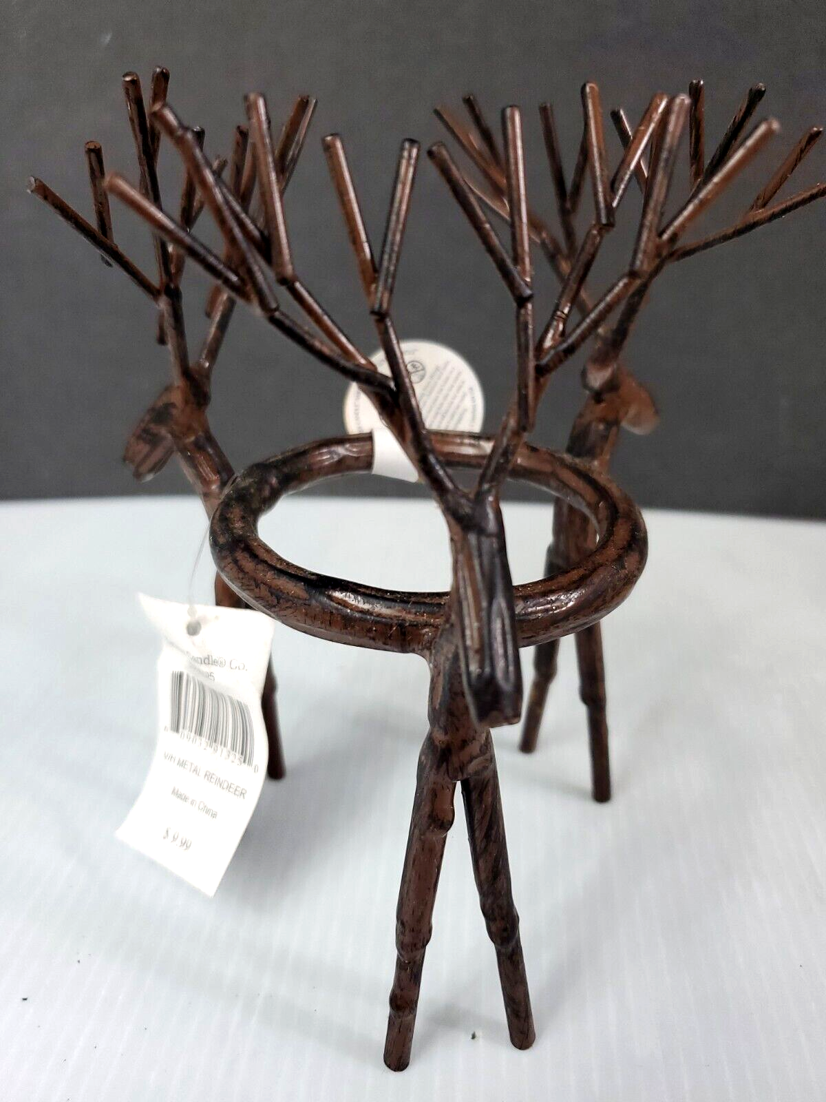 Primary image for Yankee Candle Reindeer Buck Deer Metal Votive Candle Holder Rustic Holiday