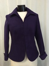 Chico&#39;s Women&#39;s Jacket Purple WIld Grape Plush Kelly Ann Chico&#39;s SIze 0 ... - £37.02 GBP