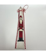 Handmade Christmas Santa Cross-Stitch Cinnamon Stick Ornament - $221.44 MXN