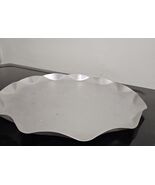 Scalloped Metal Plate 11 Inches Light Weight - $6.92