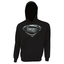 Superman Silver Movie Symbol Men&#39;s Hoodie Black - £52.33 GBP+