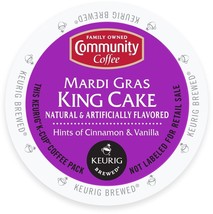 Community Coffee Mardi Gras King Cake Coffee 54 to 162 Keurig K cups FREE SHIP - £43.16 GBP+