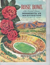1961 Rose Bowl Game program Minnesota Golden Gophers Washington Huskies - £138.46 GBP