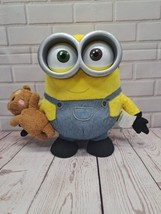 Minions Blushing Talking Bob Plush Light Up with Teddy Bear Thinkway 10 Inch - $21.16