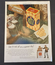 Vintage Print Ad Nabisco Ritz Cracker Summer Day Saddle Shoes 1945 13.5 ... - $13.71