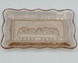 Pink Glass Trinket Tray Lords Supper Dish 5.5&quot; x 3.25&quot; Depression Style DH1 - $22.95