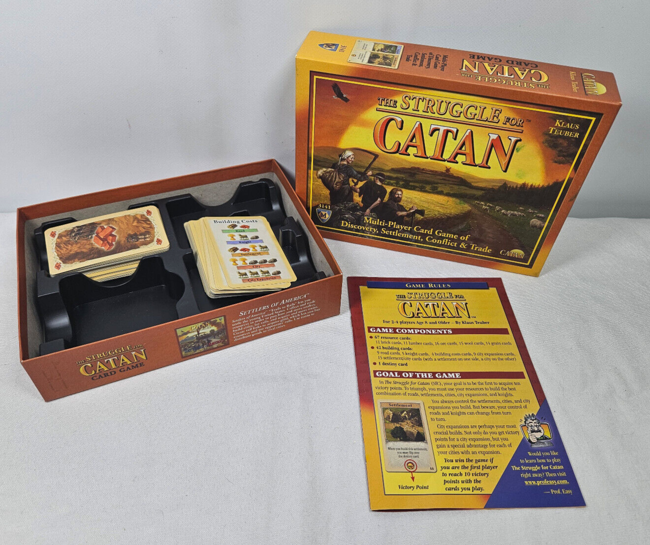 The Struggle For Catan Multiplayer Card Game 2011 Mayfair Games Complete - $14.95