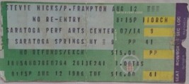 Stevie Nicks / Peter Frampton - Vintage Aug 12, 1986 Concert Ticket Stub 4 - £7.81 GBP