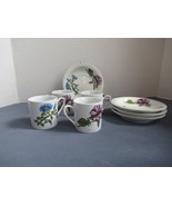 BIA Cordon Bleu set of 4 cups &amp; saucers espresso demitasse floral Caroli... - $25.43