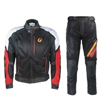 Custom Men Multi Color Biker Suit Genuine Real Leather Jacket Pant safety pads - £232.27 GBP