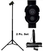 58in Tripod Portable Lightweight Adjustable Smartphone Holder + Remote S... - $24.74