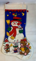 Vintage Handmade Christmas stocking 17&quot; - £17.86 GBP